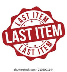 Last items!